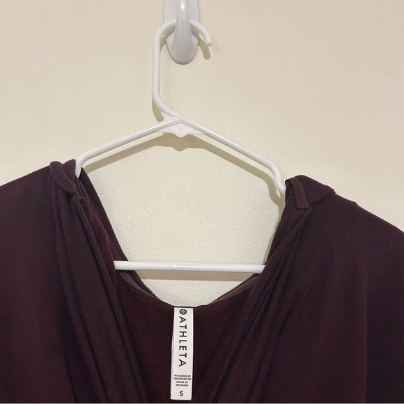 Athleta Purana Wrap Sweatshirt Women’s Small Purple - Picture 4 of 9